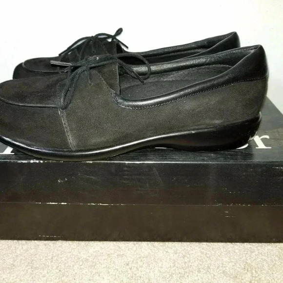 P.W. Minor CAMEO Black Leather Suede Shoe - Picture 4 of 7
